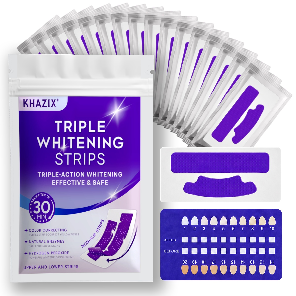 Teeth Whitening Kit - 7 Strisce per Igiene Dentale, Patch