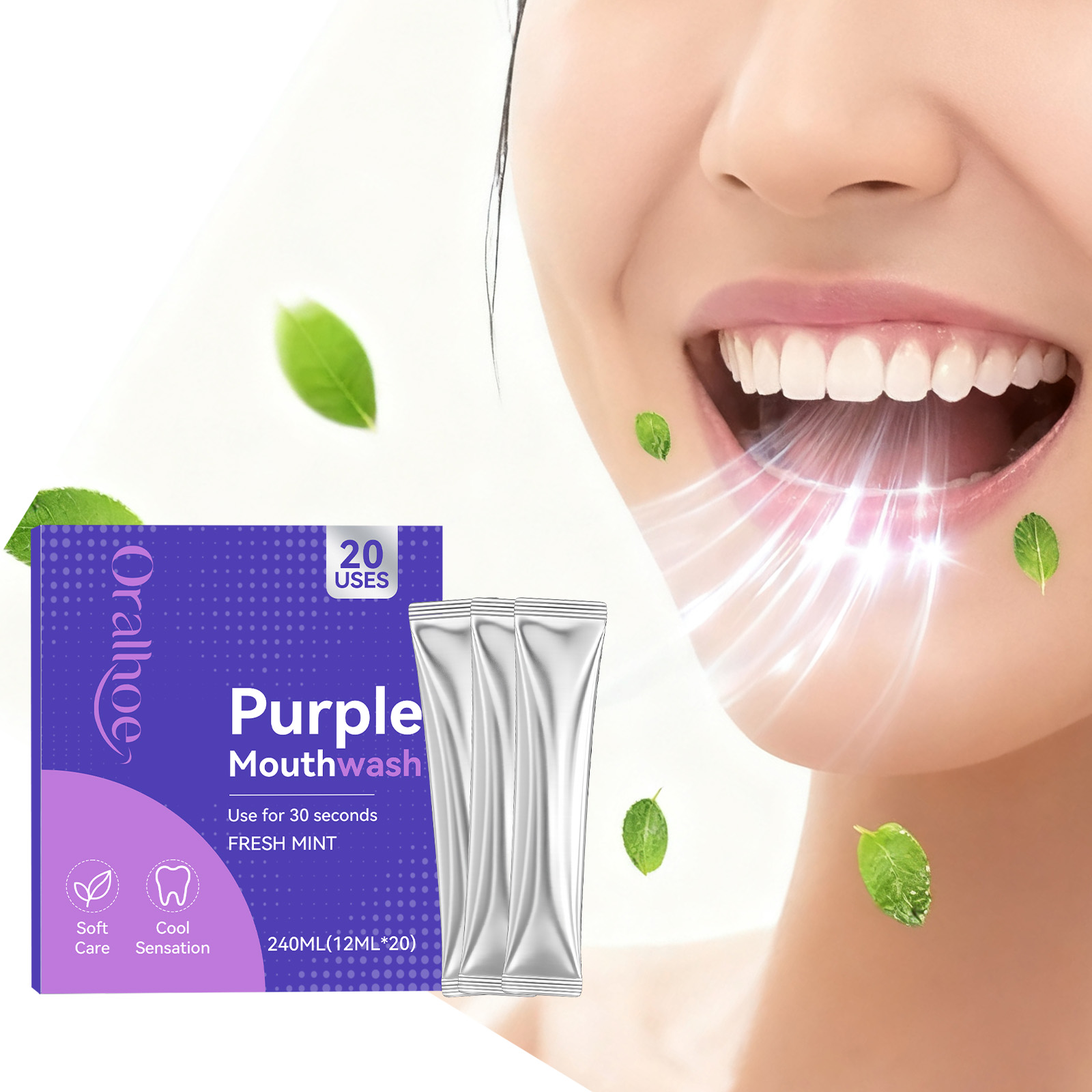 20 pezzi di collutorio viola p - Teeth Whitening Mouthwash recensione e prezzo
