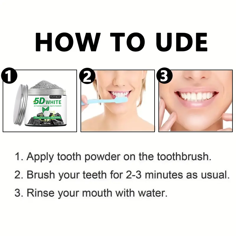 YUlTlKUE 5D Polvere dentifrici - Teeth Whitening Near Me recensione e prezzo