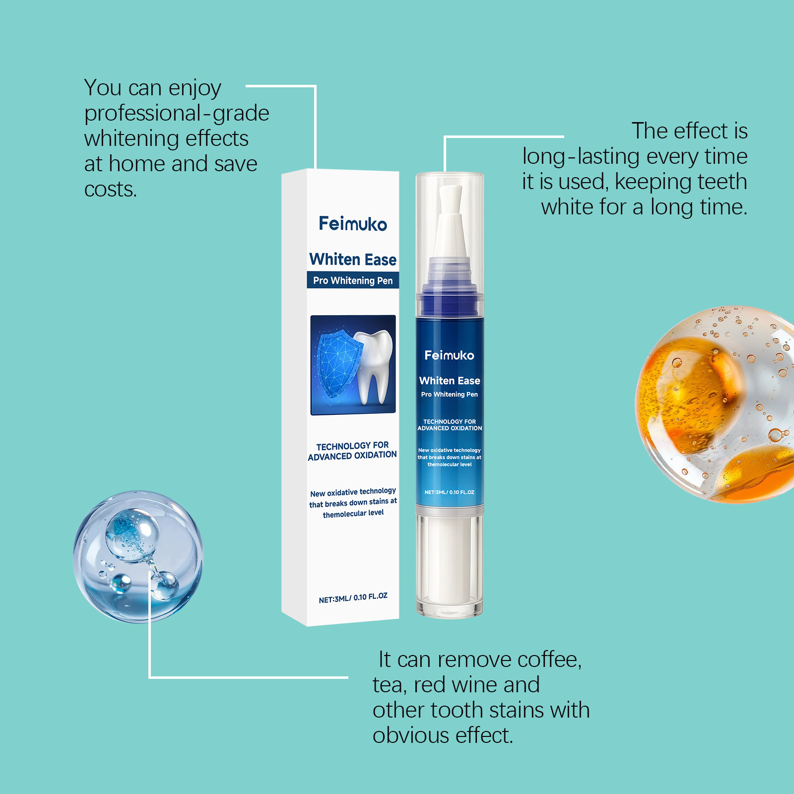 Feimuko 3mL Pro Whitening Pen  - Teeth Whitening Pens recensione e prezzo